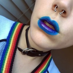 limecrime:  Popsicle pout! 🍭💕 @sydn4sty created this dope ombre lip using #CRYBABY #POISONBERRY &amp; #SNOWSICLE.  #CRYBABY is back in stock on limecrime.com, don’t miss out! 🍼💦