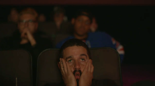 betahoodie:buzzfeed:34 Very Important Pictures Of Shia LeBeouf Watching His Own Movies@cherokee-lett