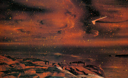 thevaultofretroscifi:  Ron Miller, Beneath the Clouds of Titan 