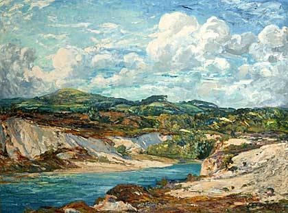 Evelyn Cheston, Creech Barrow, Dorset (1910). Oil on canvas© Manchester City Art Gallery