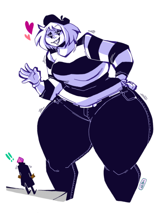 getdestroyed-staydestroyed: Sometimes you have cute mimes. Sometimes those mimes can shape-shift & make themselves 50ft tall. Lunette belongs to @theenglishgent  
