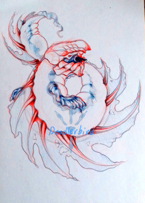 A Thing That Was Made For Practicing With Blue And Red Pencils. It Was Supposed To Just Be A Sketch But