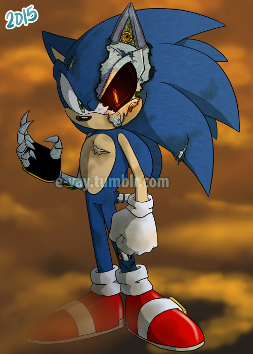 e-vay:  Happy birthday to my dear realise-frenchfries! She wanted a redraw of my metal/Terminator-Metal Sonic from 2005. I hope you like it, and have a fantastic birthday realise-frenchfries! You are amazing, and don’t let anybody tell you otherwise