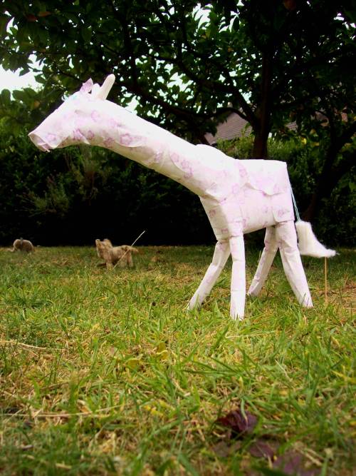 Item 60: Safari time! Construct an animal you would see in the African savanna entirely from feminin