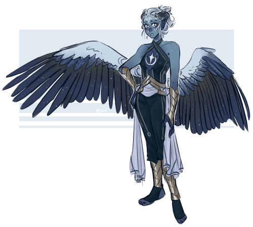 blueskittles-art:redesigned azure slightly since we got a real look at skywing elves this season!! I