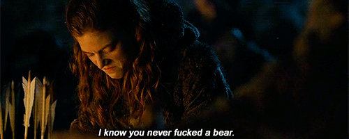 juegodetronosfans:  ygritte is so tired of this story, tormund.http://ift.tt/1mEoxTp