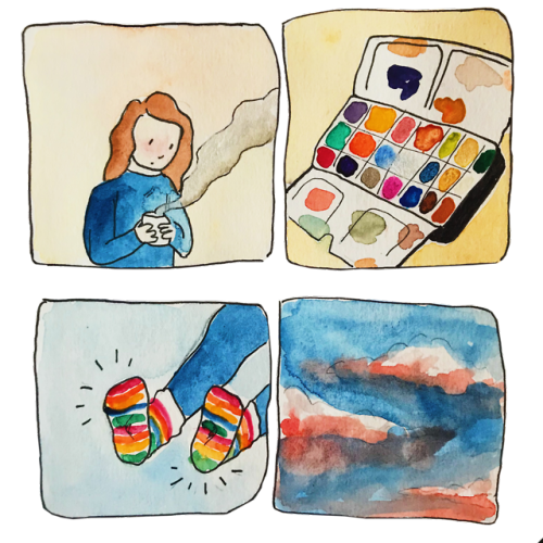 theatrelesbabe:A comic I drew called “Happiness in the Little Things”!!