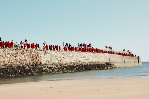 The Pier Walk is an ancient tradition at the University of St Andrews. Students wear their academic 