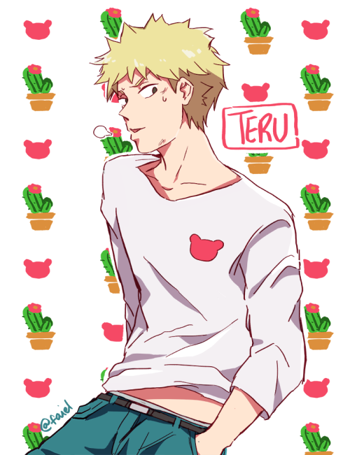 faiell:  i love short-haired teru he is so adorable!! also the bear on his shirt is cute! 