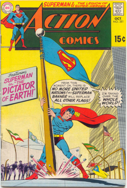 comicbookcovers:  A few of Superman’s less than stellar moments  Fucking “golden age” was horrible! WTF? We’ve come a long way.