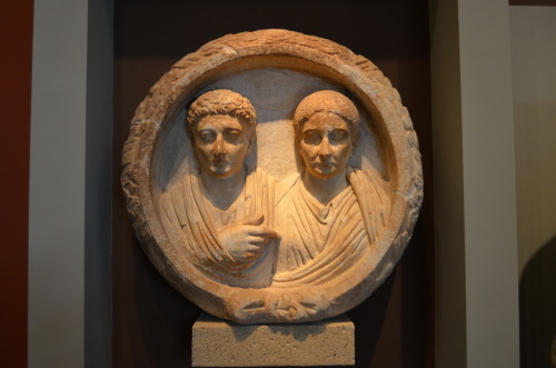 greek-museums:Archaeological Museum of Thessaloniki:Two medallions with family portraits in relief. 