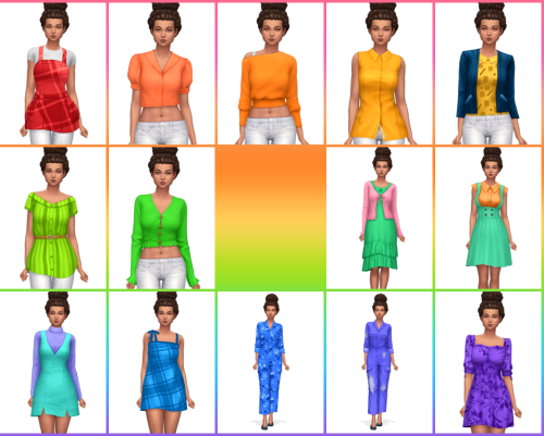 Dream Home Decorator Clothes in Sorbets RemixAll clothing from the Dream Home Decorator Game Pack re