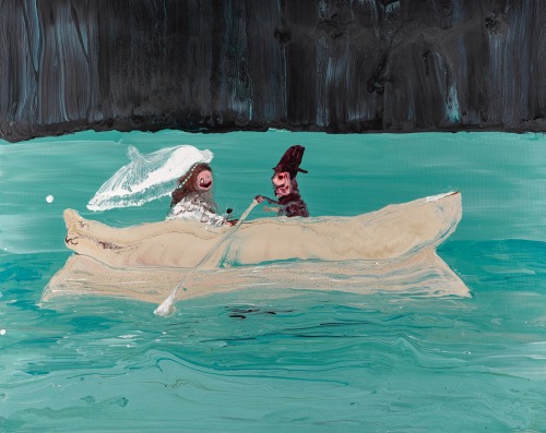 thunderstruck9: Genieve Figgis (Irish, b. 1972), Boat Trip, 2017. Acrylic on canvas, 79.7 x 99.6 cm.