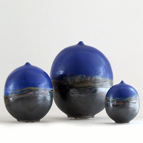 Blue Moon Vases••• #ceramics, #pottery, #handmade, #moon, #pot, #weed, #vase, #vessel, #mudpuppy, #c