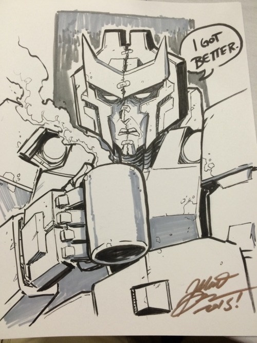 chrismcfeely:  spankzilla85:  Botcon sketches, part 1!  Krulos from Dino Riders, man, that’s getting deep into the Welker resume!