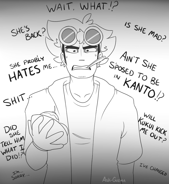 ask-guzma:“We uhh… we’re figurin’ it out…”
