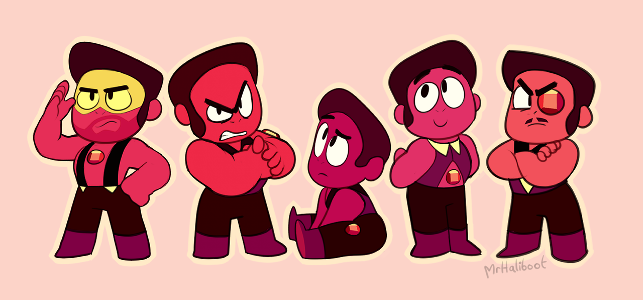 mrhaliboot: Some more male AU gems, this time in yellow! It’s fun to draw gems