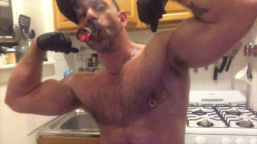 samuelmuscle:  Smokin’ Pec Play As the hairy muscle beast Samuel Colt smokes the rest of his fat cigar, he rubs his leather gloves all over his sweaty muscle, flexing pecs, biceps, teasing his nipples and sniffing his manly pits. After getting worked
