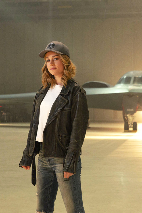 theavengers:Brie Larson behind the scenes of “Captain Marvel”