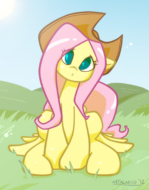 mylittleponyoficialg4:  Flutters - Got da Hat by Astalakio   <3!