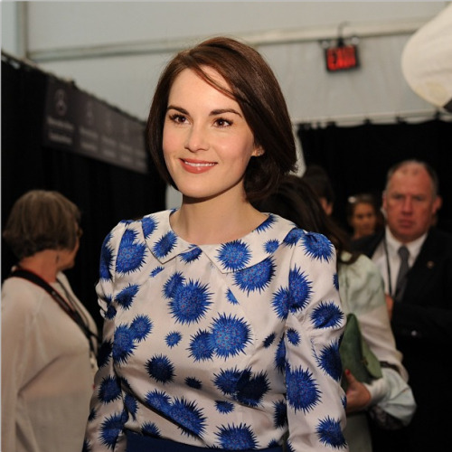 psshutup: Downton Abbey actress Michelle Dockery backstage at Carolina Herrera (x)