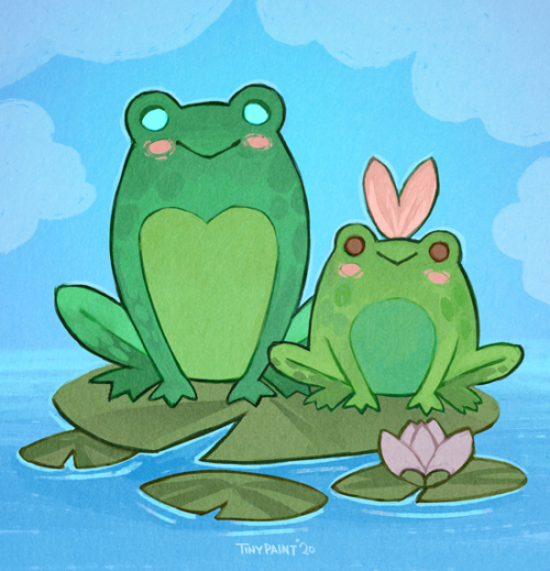 my husband and I as froggies