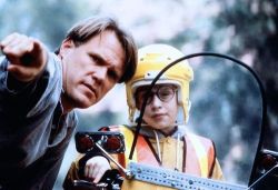 behindtheillusions:  Director Joe Johnston and Macaulay Culkin on the set of The Pagemaster (1994).   THE MOTHERFUCKING PAGEMASTER, BITCHES!