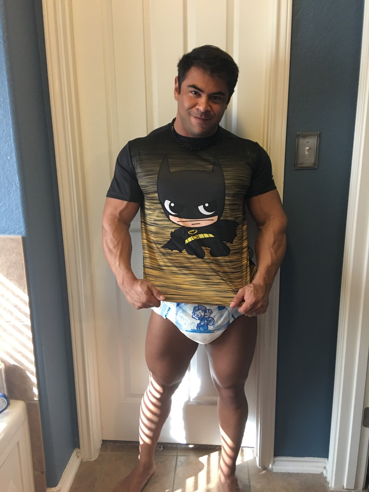 sadistic-domme-mommy:Dry 24/7s with adorable ABU stickers…. Then a cute baby Batman