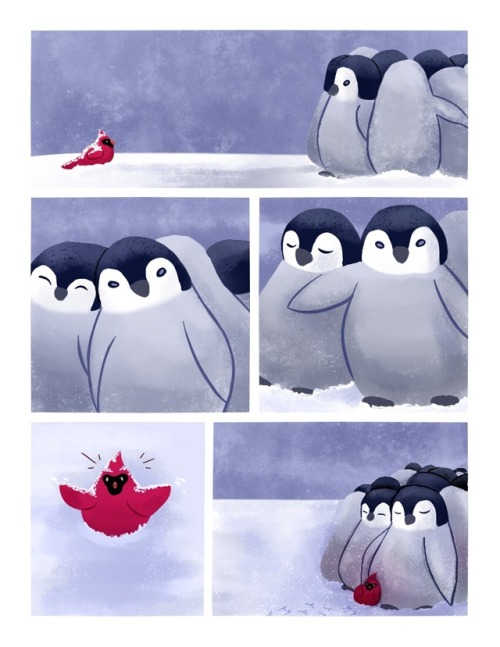 thegreatdelta:pocketyhat:gracefullysaint:eggsyeagle:penguin-arts:A warm meeting❤️❤️❤️@extraordinary-