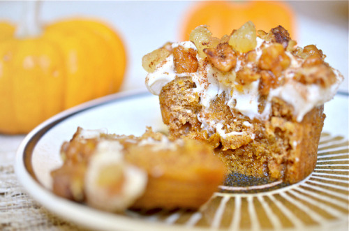 Vegan Pumpkin Spiced Cupcakes at Scissors and Spice