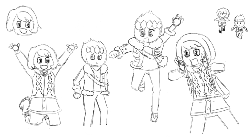 a dump of some various doodles I’ve drawn over the past few months. no I will not be providing conte