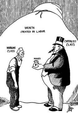 art-and-anarchism:As simple as that. Labor is just bad at bargaining for proper compensation.  That’s what unions are created to help with.  Unfortunately, too many people have abandoned unions due to corporate propaganda and organized labor’s own