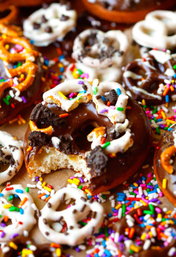 bakeddd:  trashed up pretzel donuts  click here for recipe