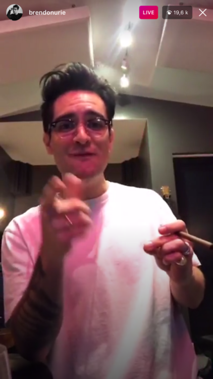 Brendon Urie is Live on Instagram [September 18th, 2017] singing/dancing/smoking/drinking/answering 