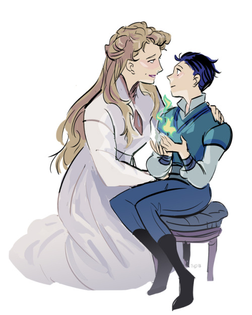 pinstripesuit:  theyoungdoyley:  Frigga teaching Loki her craft  OH NO MY HEART :(