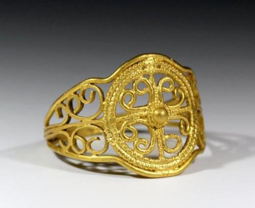 Roman Granulated Gold Ring, Roman Imperial, 2nd Century AD