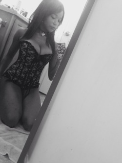 thighhighwhore:  Just some mirror nude selfies. My thighs look hella thick .