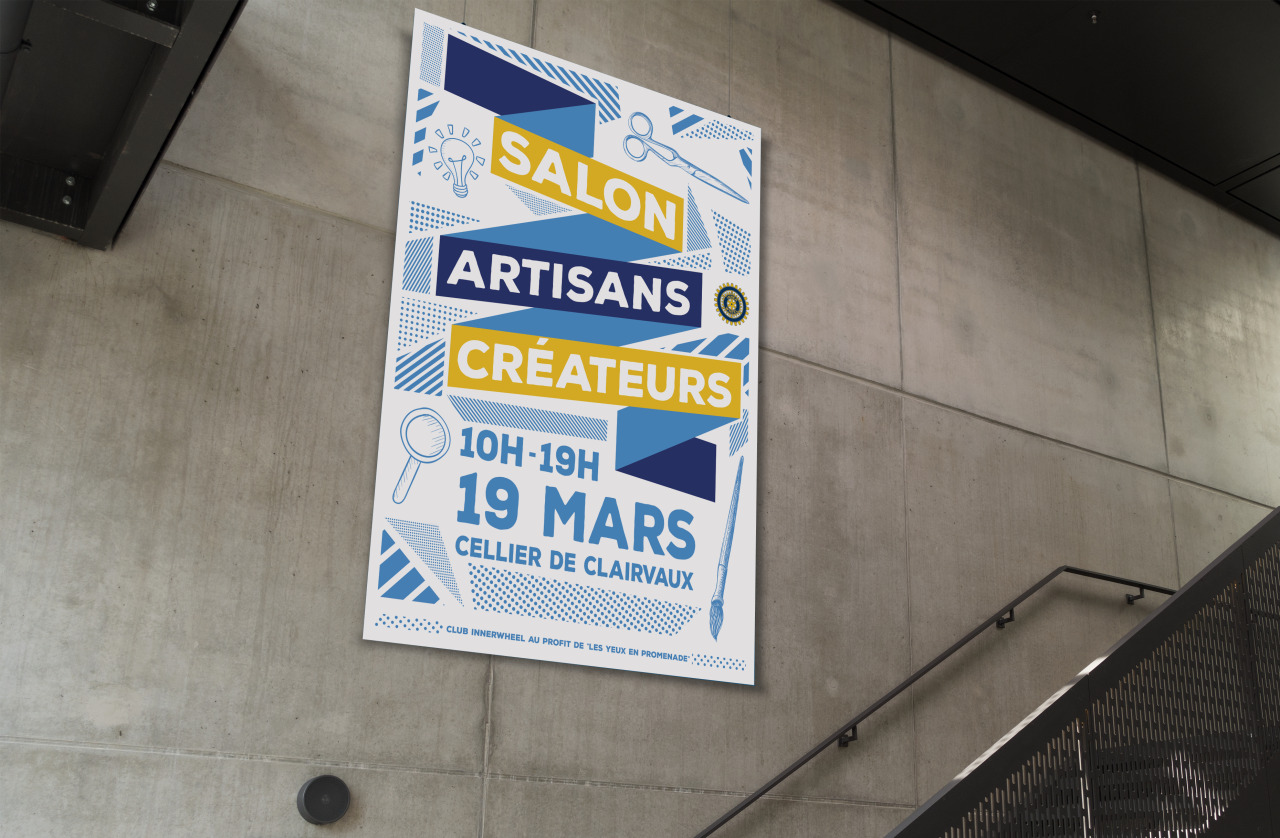 Inner WheelCréation de l’affiche pour le salon des artisans et créateurs, organisé par Inner Wheel à Dijon.