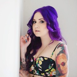 marcelinesuicide:  #manicmonday by @westdestinydrive for @suicidegirls #suicidegirls @jessytai @alexiscrawfordx #purplehair #girlswithtattoos #inkedgirls #tattoos #naturalbornkillers #boudoir #westdestinydrivephotography  &lt;3