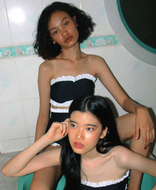 fabella and lin yi ci for clu swimswear