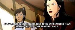 theinvisiblekunst:  Korra and Asami + Leslie