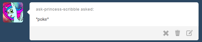 askbutdonthug:  [31 questions remain]((Guest appearance by: ask-princess-scribble
