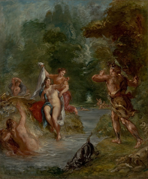 artist-delacroix: The Summer Diana Surprised by Actaeon, 1863, Eugène DelacroixMedium: oil,ca