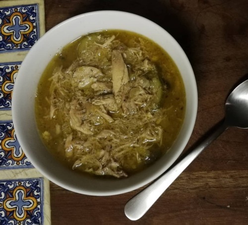 Thai chicken soup. The best one I’ve ever made. Lemongrass, ginger, lemon juice and zest magic