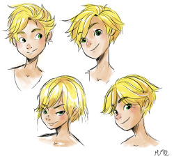 miraculous-mask:  Adrien and Hair(Here is