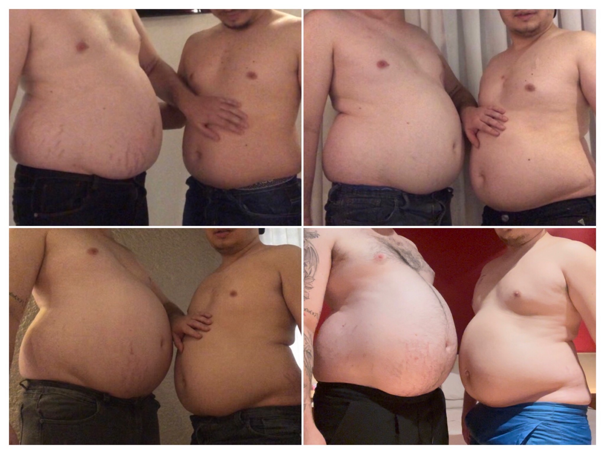 averageguywg:2020 to 2023. 242lbs to 275 lbs (left) and 191 lbs to 238 lbs (right)