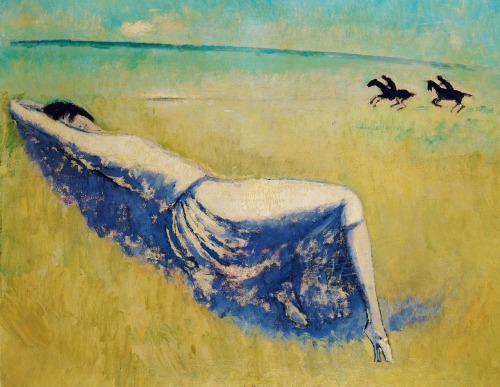 fravery:  Kees van Dongen (Dutch, 1877-1968)Woman lying in Deauville, 1924