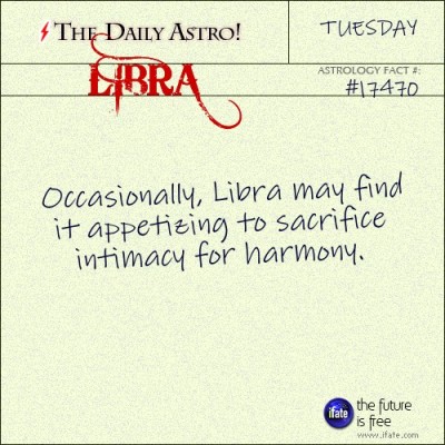 Libra 17470: Visit The Daily Astro for more Libra facts.
You’re gonna love the inspirational astrology-associated erudition at iFate.com.