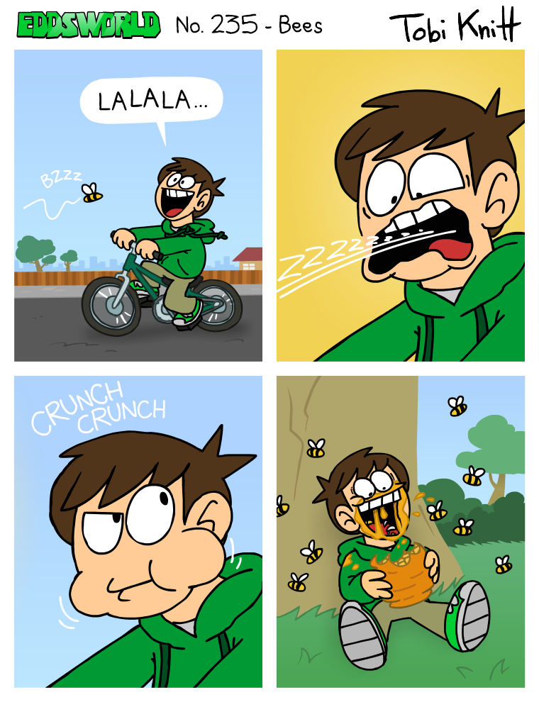 eddsworld:  Full of vitamin bee…This comic was written and illustrated by Tobias