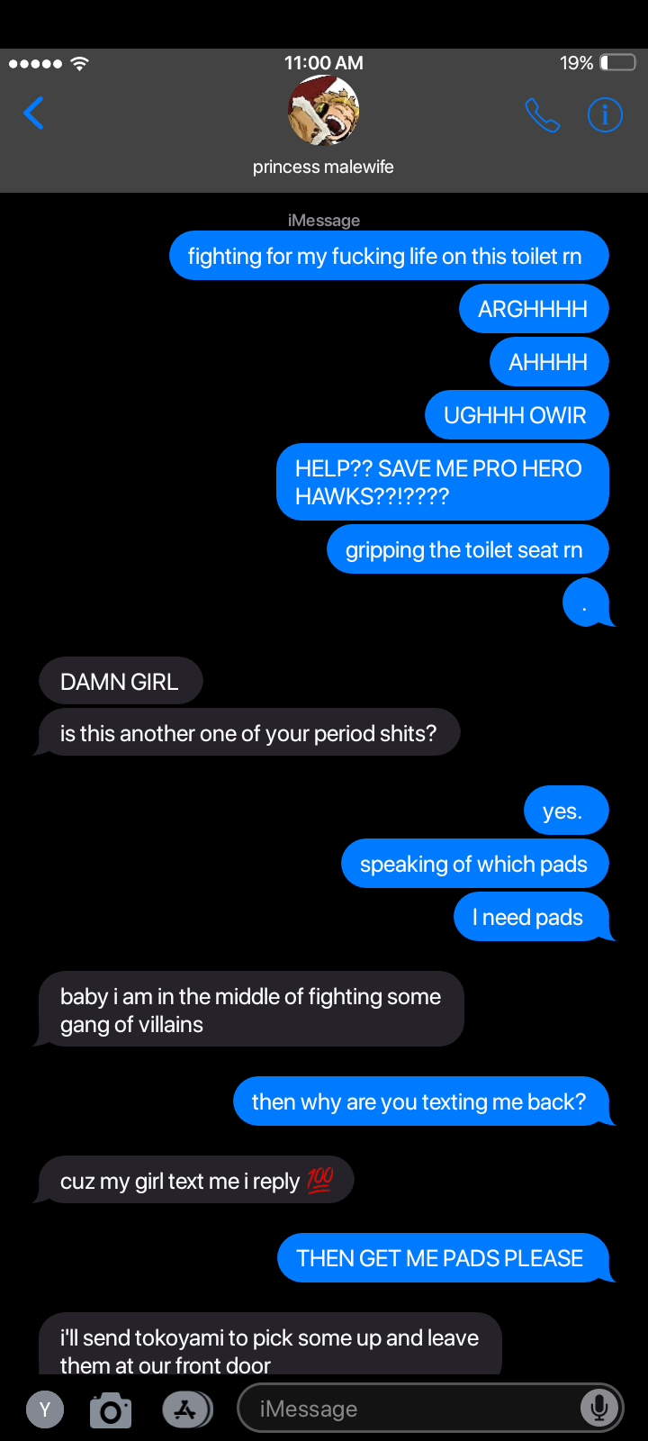 MHA BOYS SMAU - They React To You Asking Them To Buy Your Pads :3
